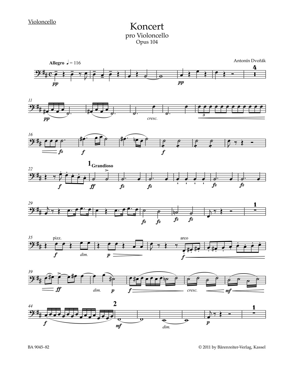 Koncert pro violoncello a orchestr h moll op. 104