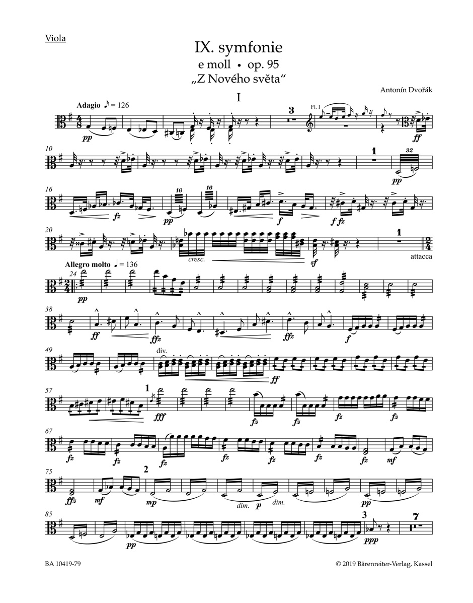 Symfonie č. 9 e moll op. 95 „Z Nového světa“