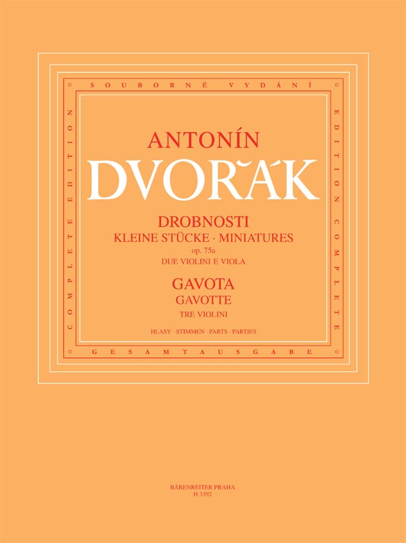 Drobnosti op. 75A / Gavota pro troje housle B 164